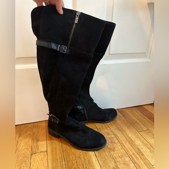 BCBGeneration Krush Women 8 1/2 Black Suede Over the Knee Boot - Picture 6 of 7